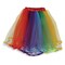 Rainbow Tutu Skirt Polyester Fabric Tulle, One Size, Red/Orange/Yellow/Green/Blue/Purple